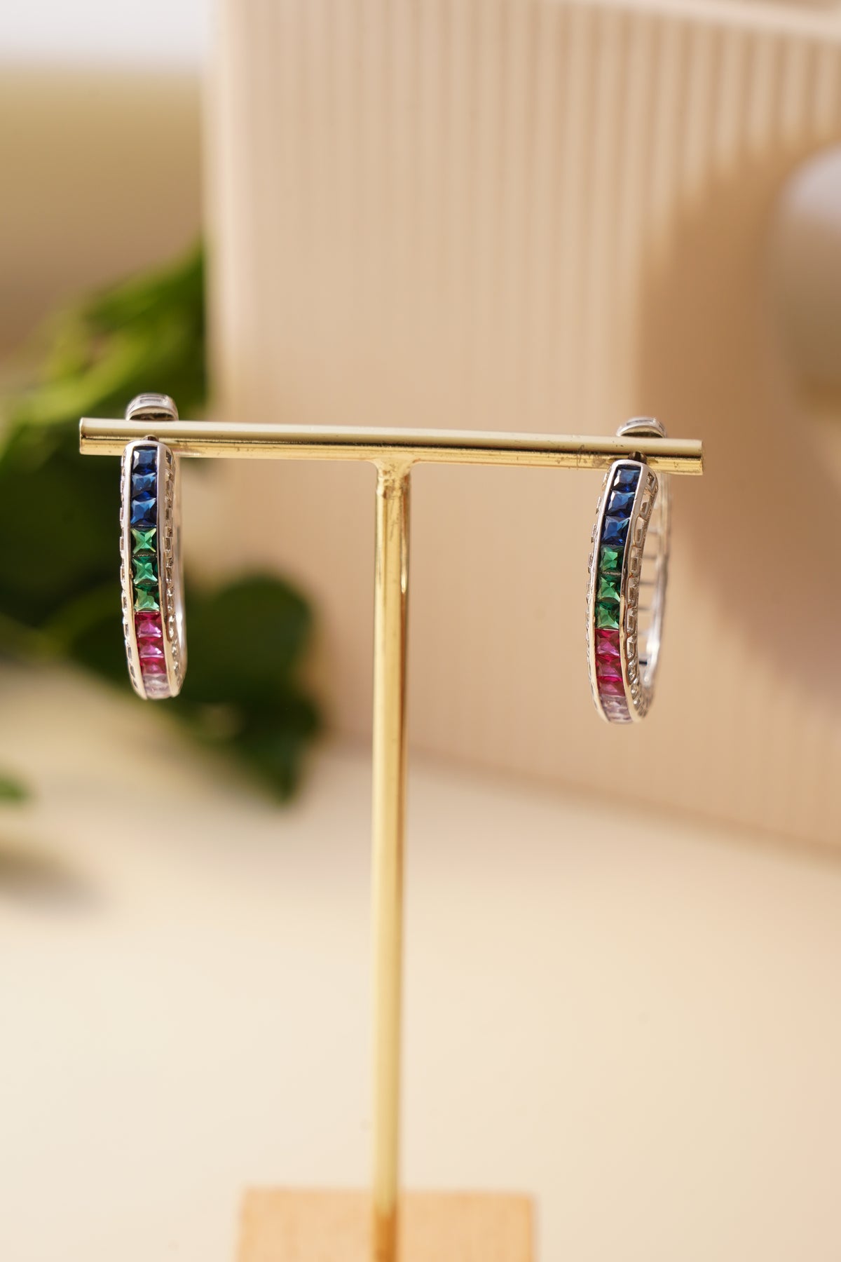 Rainbow Luxe Hoops