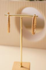 Celeste Pavé Hoops