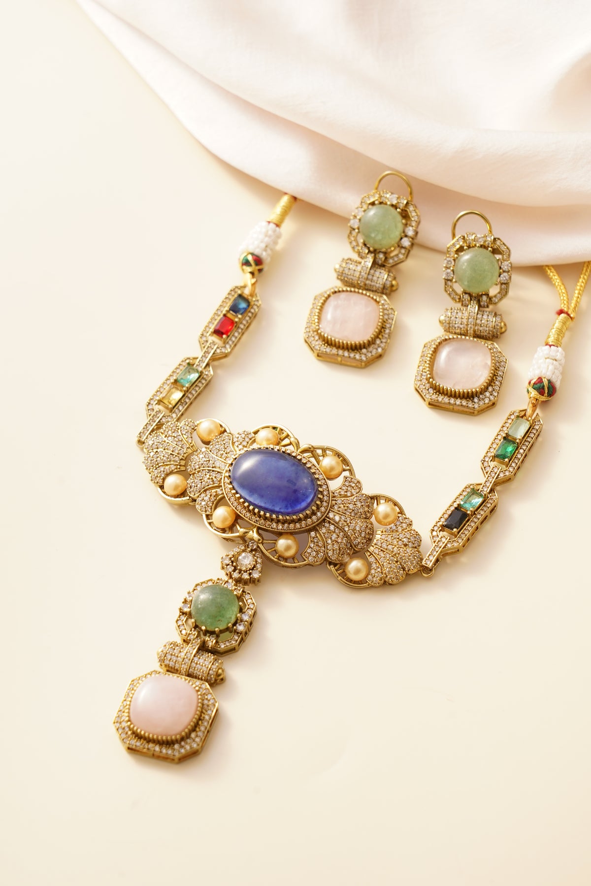 Nayra Blue Gemstone Statement Set