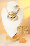 Pearl & Green Stone Statement Set