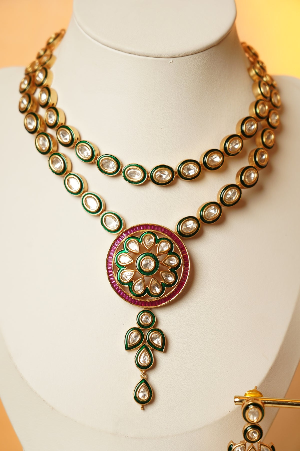 Emerald Floral Necklace