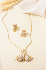 Rajwada Charm - White Kundan Set