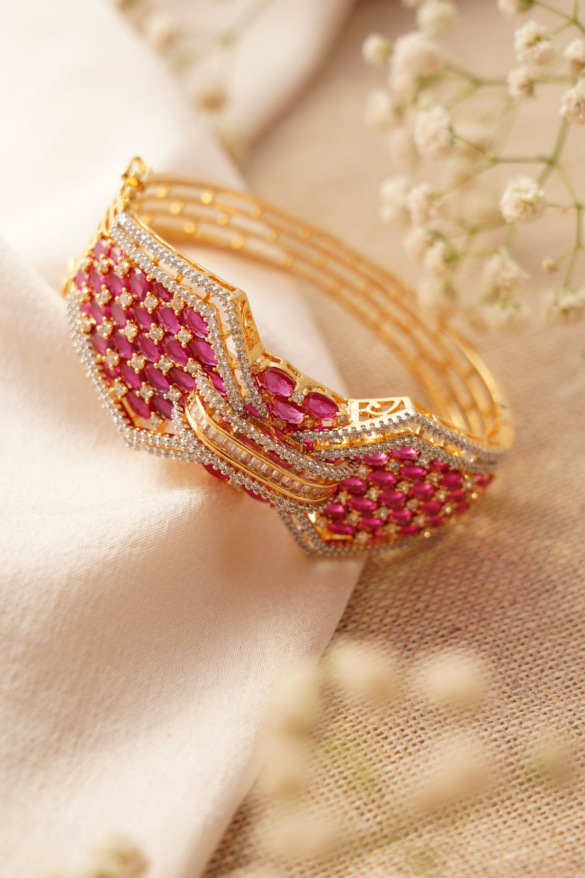 Rose Pink Statement Bangle