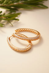 Celeste Pavé Hoops