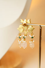 Pearl & Green Stone Statement Set